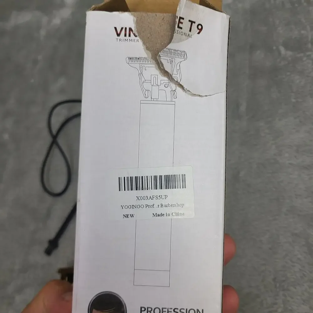 2023 Vintage T9 Professional Hair Cutting Machine Hair Clippers Electric Hair Ti